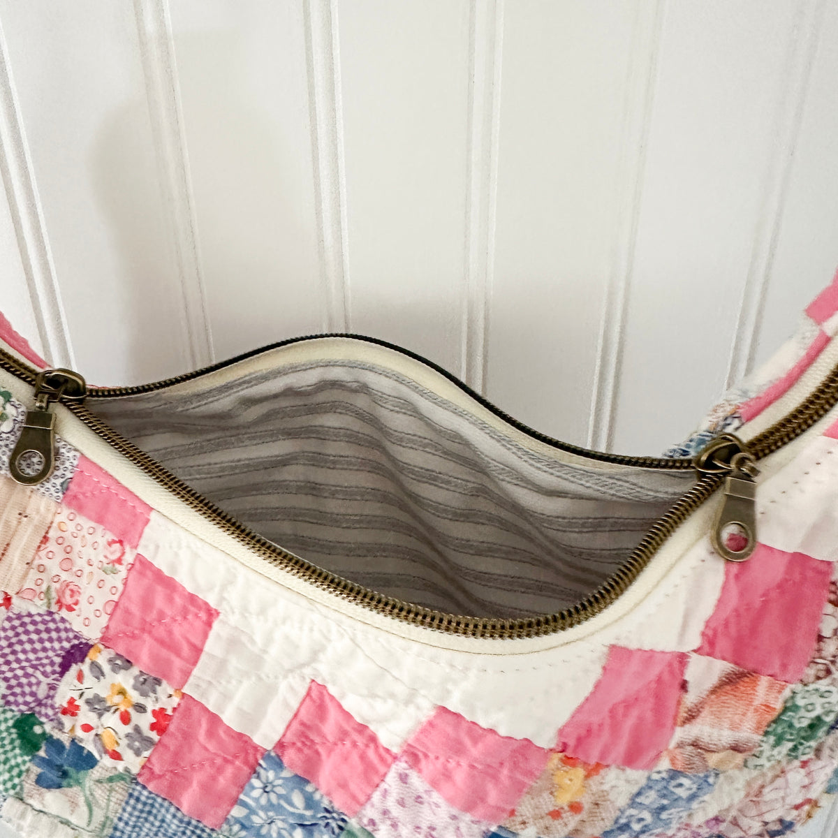 Vintage Grandmothers Garden Quilt Shoulder Bag