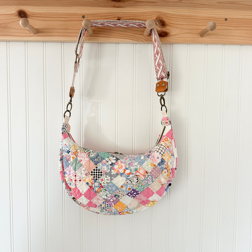 Vintage Grandmothers Garden Quilt Shoulder Bag
