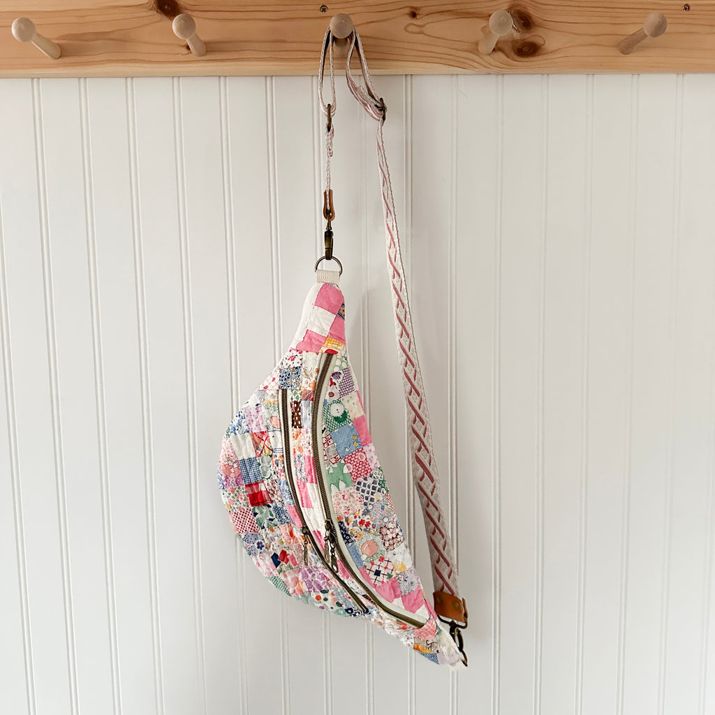Vintage Irish Chain Quilt Fanny Pack