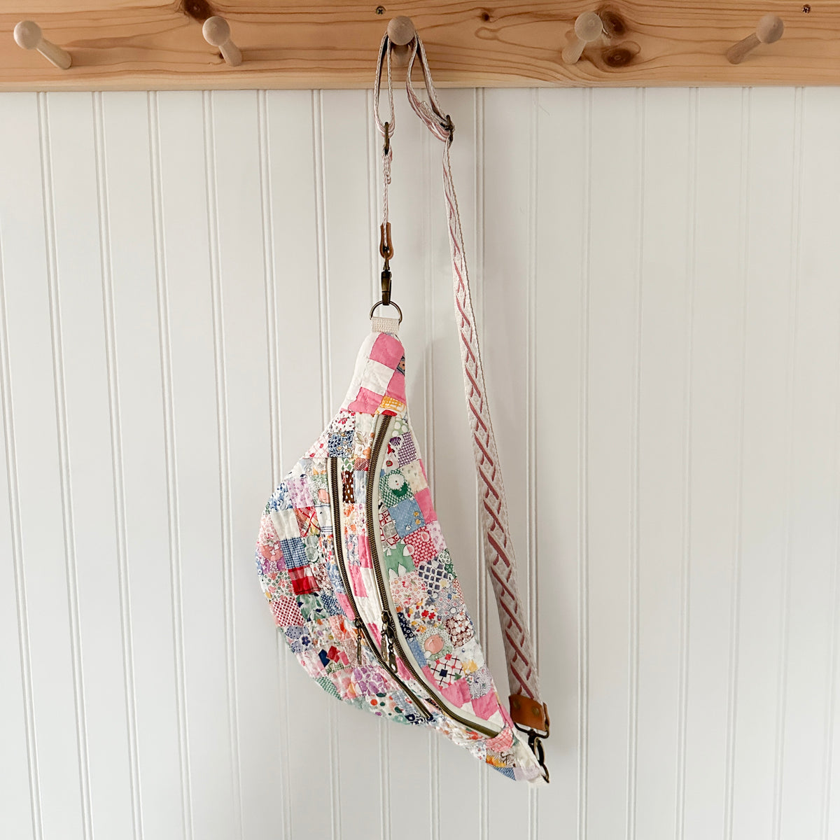 Vintage Irish Chain Quilt Fanny Pack