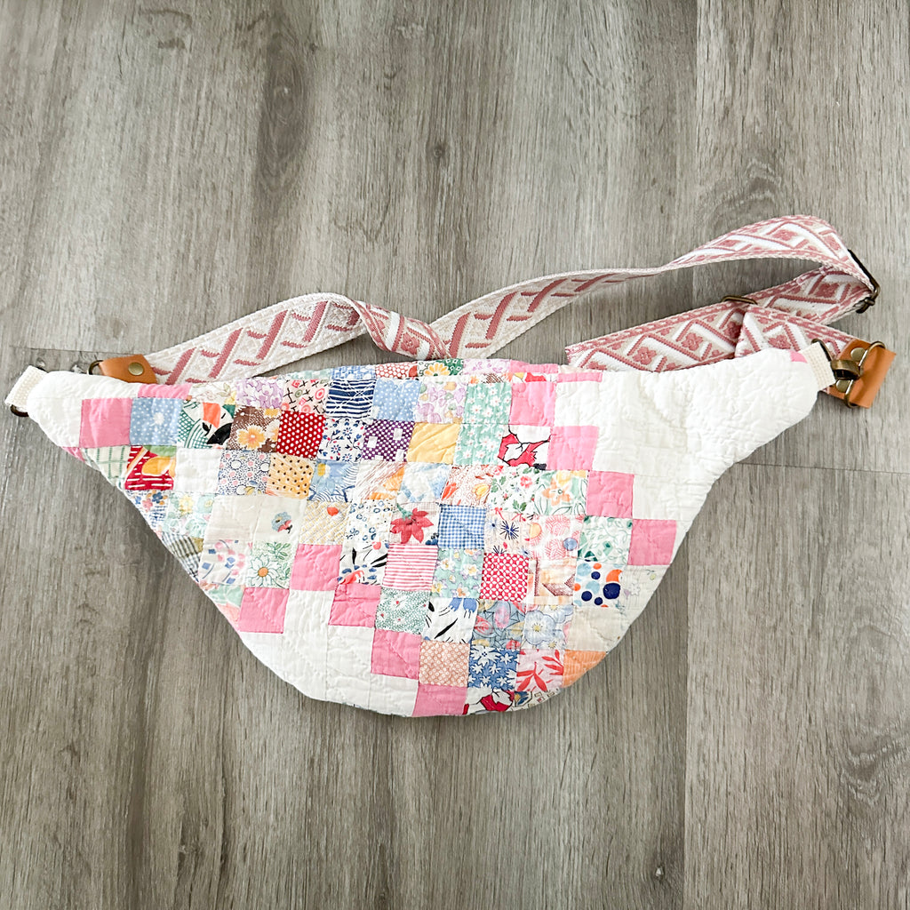 Vintage Irish Chain Quilt Fanny Pack
