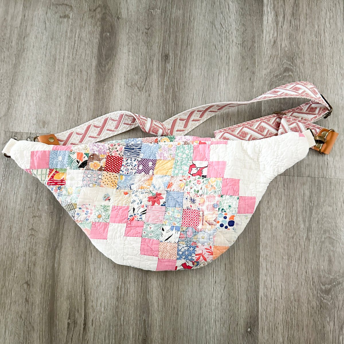 Vintage Irish Chain Quilt Fanny Pack