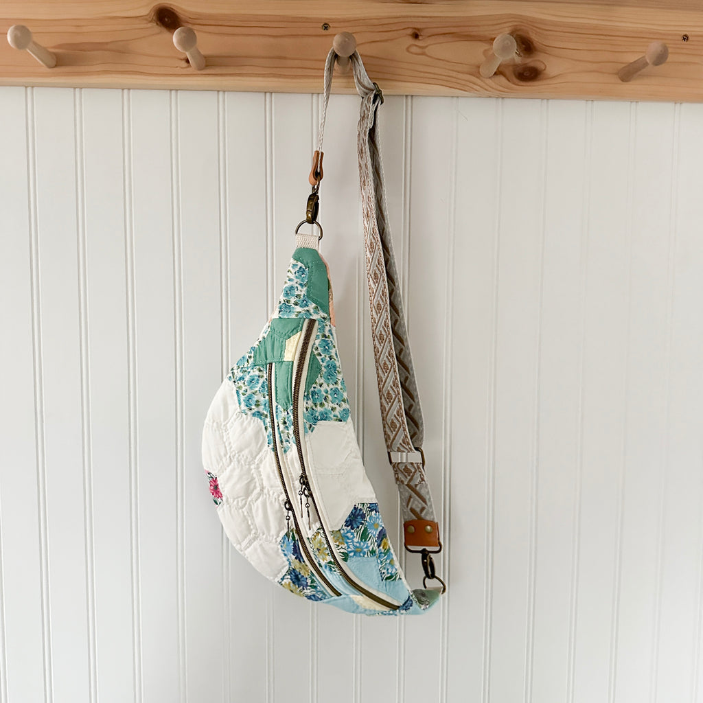 Vintage Grandmothers Garden Quilt Fanny Pack