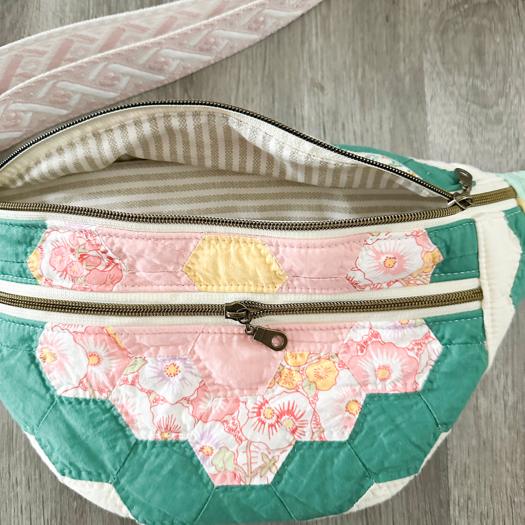 Vintage Grandmothers Garden Quilt Fanny Pack