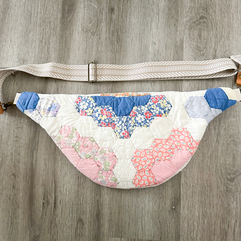 Vintage Grandmothers Garden Quilt Fanny Pack